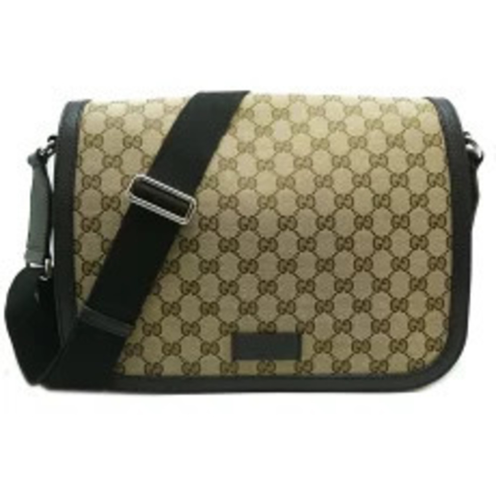 Gucci Messenger Bag Shoulder GG Canvas Beige Brown